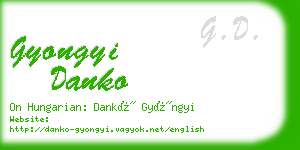 gyongyi danko business card