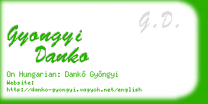 gyongyi danko business card